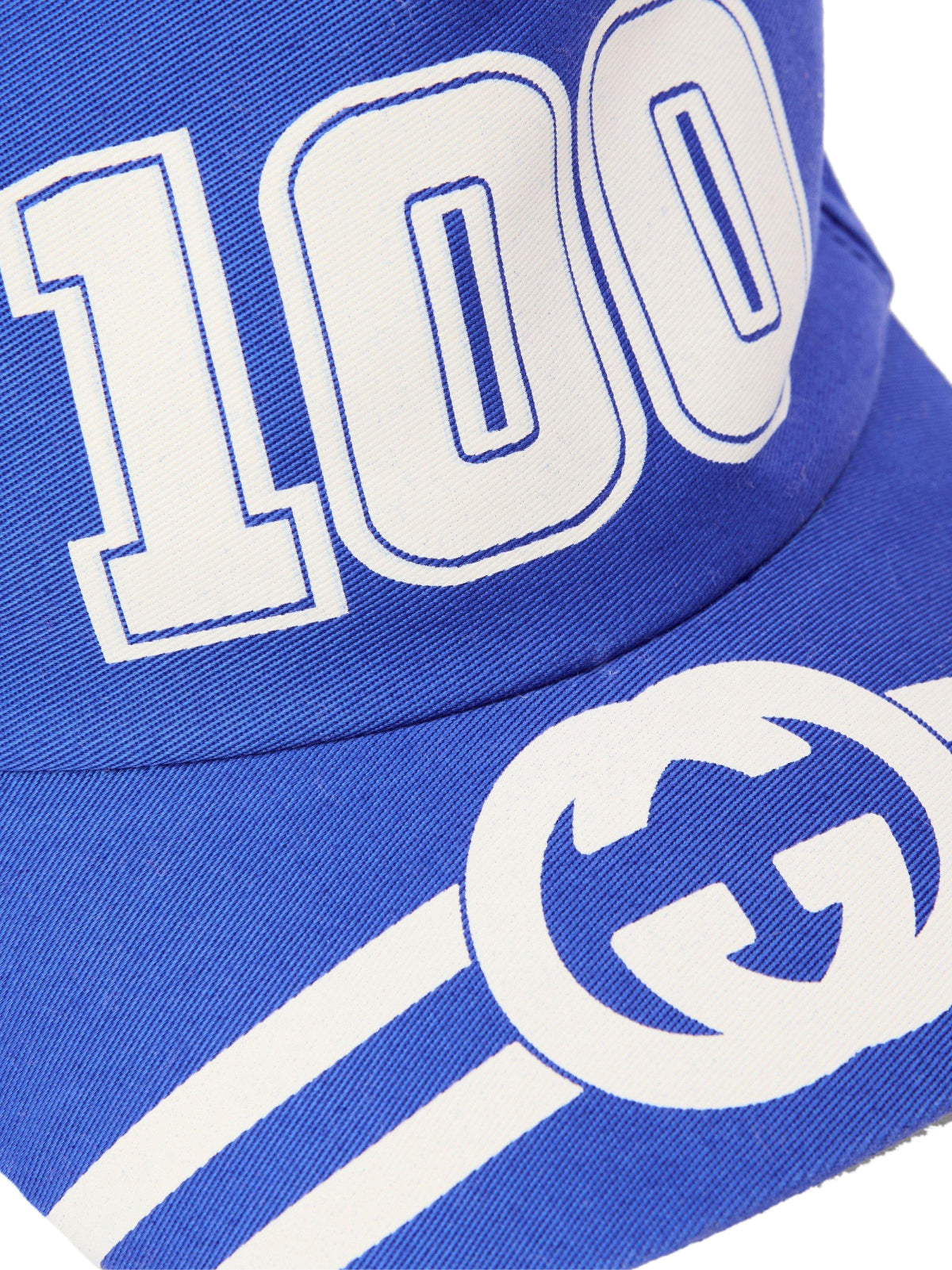 Gucci 6730814HAKR4368 GG Logo Baseball Cap — Blue