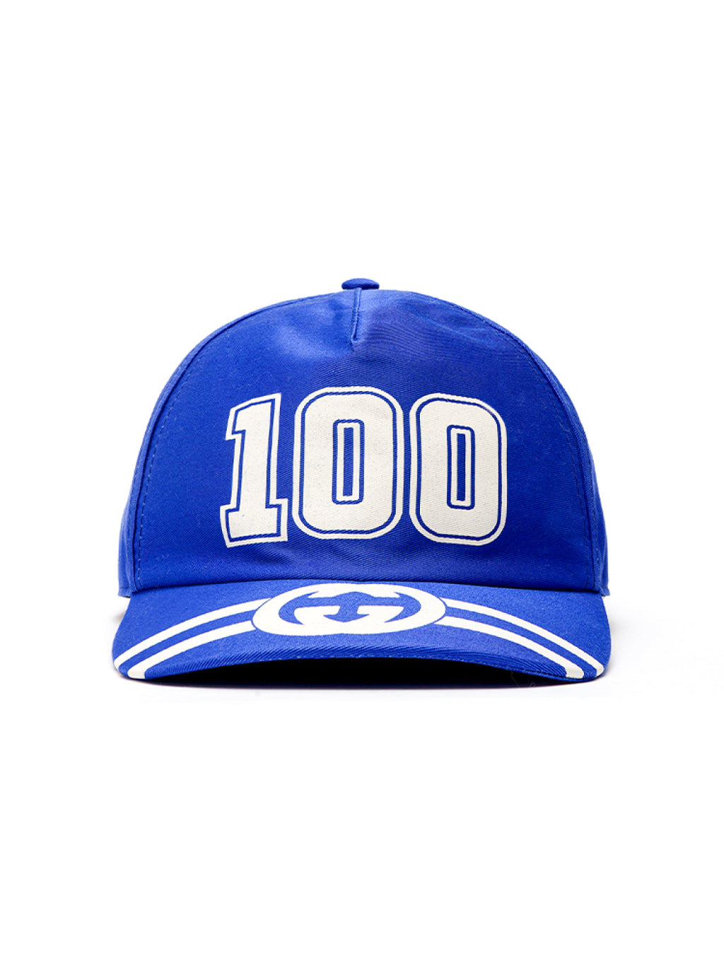 Gucci 6730814HAKR4368 GG Logo Baseball Cap — Blue