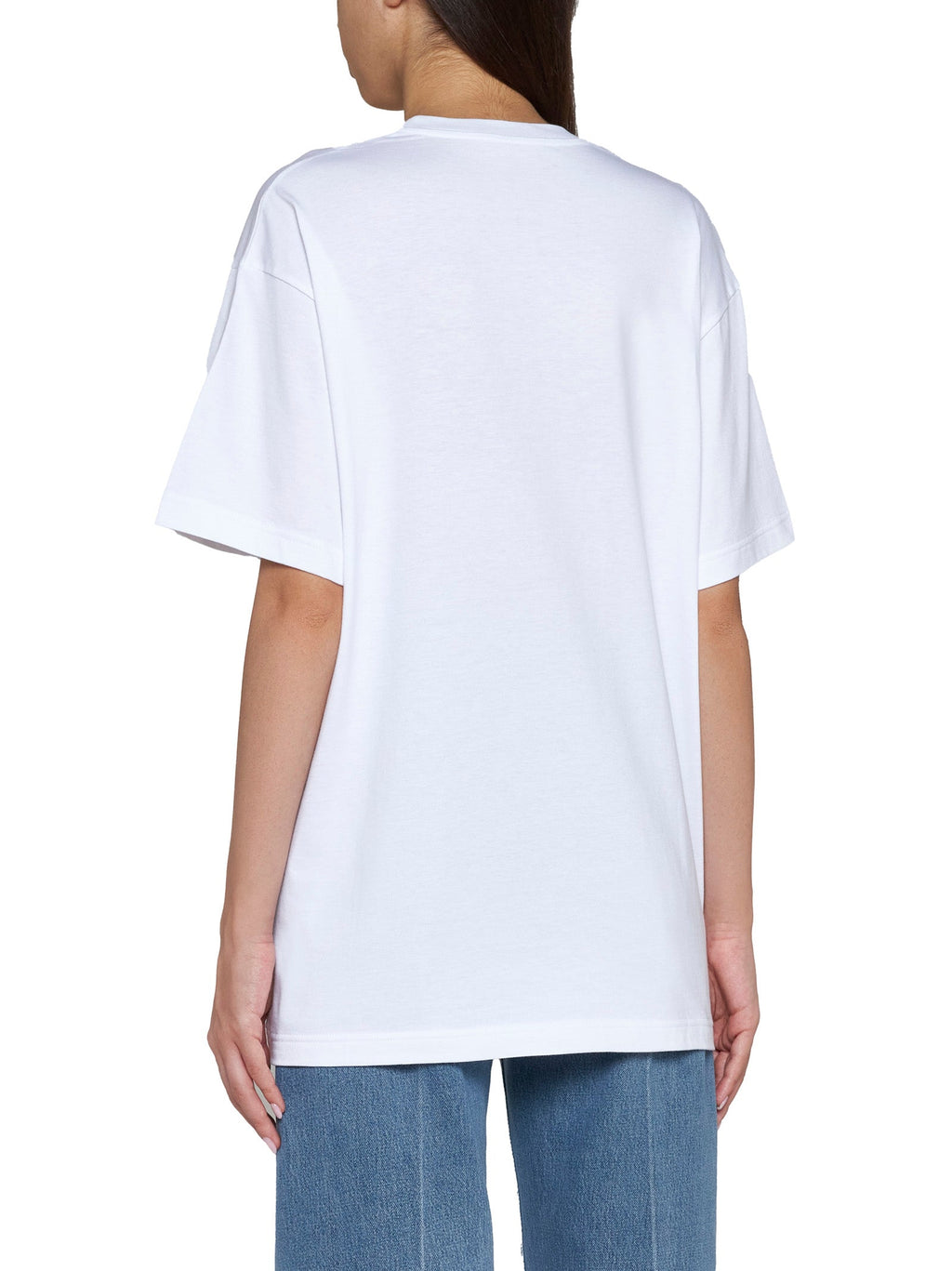 Gucci Gucci Web Logo Print T-Shirt — White