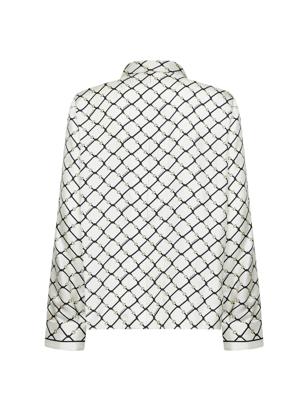Gucci Gucci Horsebit Silk Shirt — White